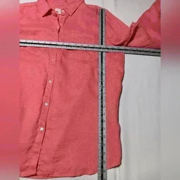 Charter Club 💯 Linen button down  long-sleeved shirt. Ladies size L - Picture 5 of 7